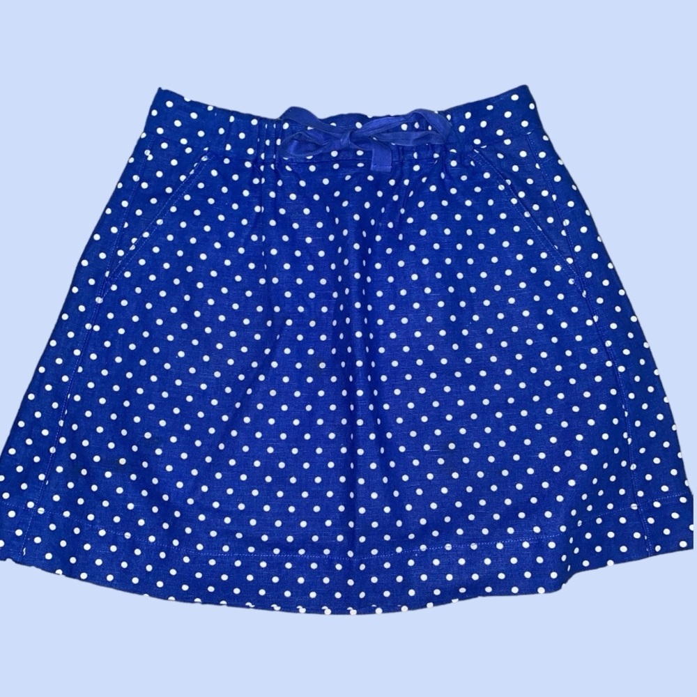 VINTAGE J. CREW POLKA DOT COTTON BLEND SKATER MINI SKIRT•SIZE:2 •WOMEN’S